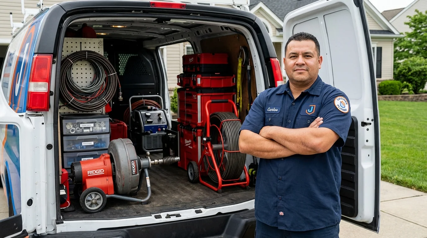Professional drain cleaning equipment and Johns Plumbing LLC plumber in Opelika