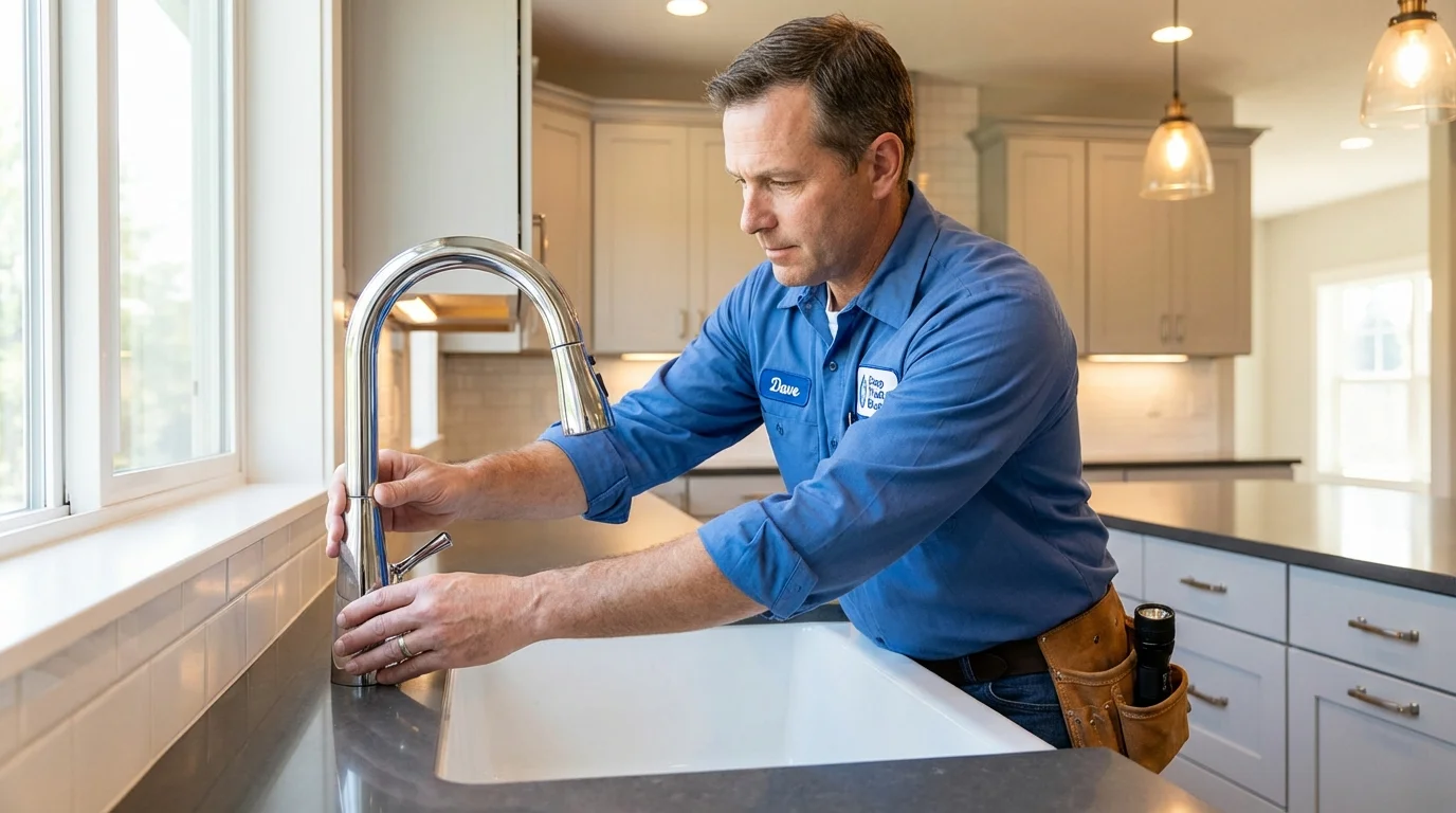 Kitchen faucet installation by Johns Plumbing LLC in Opelika